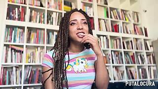 la mulata luna blackx entrevista cachonda termina chupando leche de torbe