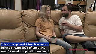 stacy shepard endures tampa uni physical with shaved pussy spread wide