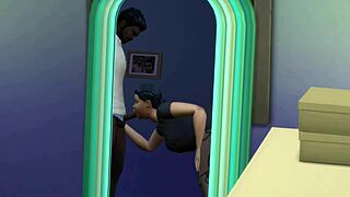 arab milf sneaks young lover inside for cheating sex session