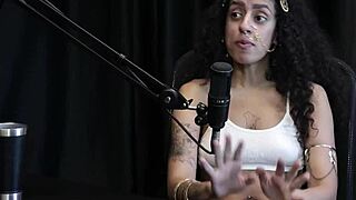 bibi hourani's sheer red tease turns into paid pussy pounding and nude pics for horny fans