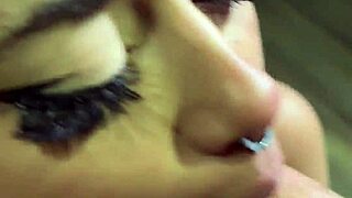 Gothic Babe's Deepthroat Blowjob Turns Into Rough Titty Fuck Cumshot!