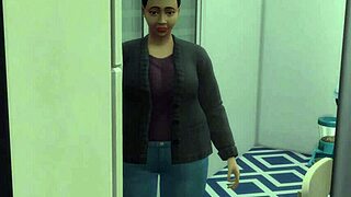 arab milf sneaks young lover inside for cheating sex session