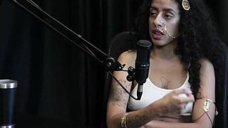 bibi hourani's sheer red tease turns into paid pussy pounding and nude pics for horny fans