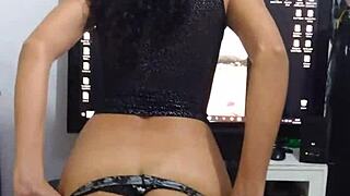 jades beautiful latina ass flashes in fishnets housewife tease