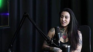 Lexi Mallet sheer red lingerie teases clients with positions