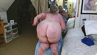 dawnskye1962 strips spanks her huge hairy pussy then masturbates for dustin