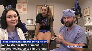 Dr. Tampa Pounds Student Intern Stefania Mafra's Tanned Ass In Hospital Latex!