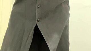 sexy hijab secretary films big tits pussy tease for boss