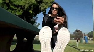 wanna sniff jessica's size 11 sweaty meaty soles from screensoles in the sun?