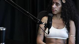 bibi hourani's sheer red tease turns into paid pussy pounding and nude pics for horny fans