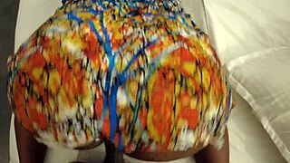 Teasing Ebony BBW Bends Over After Shower for Big Cock Creampie Doggystyle Ride
