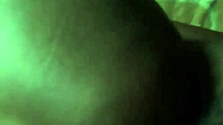 Sweet ebony mounts thick cock for wild Christmas ride fun