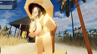 Robloxian witch elainaf bends for rough black cock pounding action