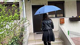 innocent braces teen bends over for daddy creampie doggystyle