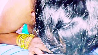 indian aunty wife hubby blowjob with dirty telugu chat