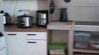 Pregnant wife's anal creampie orgasm after rough assfucking