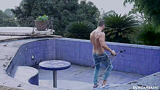 Sneaking Into Mei Cornejos Pool For Big Cock Rimjob Quickie