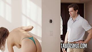 What if cheating wife Bella Rolland bends for AC repairman's deepthroat doggystyle?