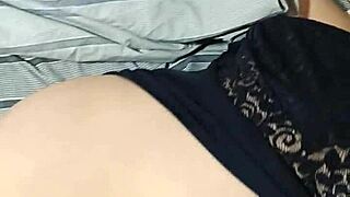 Pregnant wife's anal creampie orgasm after rough assfucking