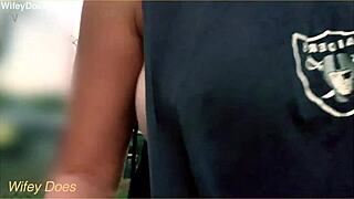 hey i dared myself to flash these big milf tits on the street like a naughty wife