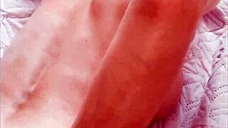 skinny milf wife in stockings takes homemade anal pov pounding