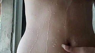 spy cam catches this innocent curvy latina stripping and bathing so teasingly slow