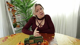 step sis teases with big tits and tight pussy before thanksgiving dinner bonding session