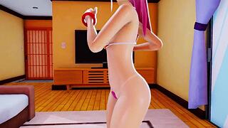 Mmd R-18 Izumi strips dances and fucks hard in POV 🔥🩲
