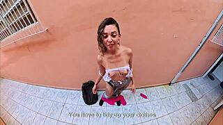 naughty student caught smoking gets clothes ripped for outdoor pussy pounding