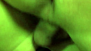 sexy teen beauty gets bent over fucked hard by two muscular guys double style