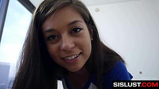 step sis, you woke me horny wanna ride this monster cock?