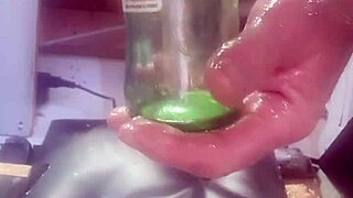 i shove that huge bottle deep up my ass stretching it wide solo