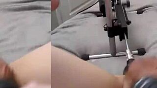 OMG First-Time Locktober Submissive Slut Rides Fucking Machine! Who's Joining?