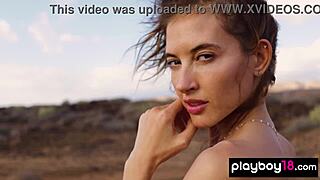 extra skinny russian brunette taya vai strips and poses nude outdoors showing shaved pussy