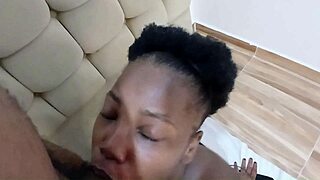 Stepdaddy rams obedient cumslut throat with huge cock deep