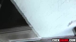 Hubby Spies Wife Sucking Lover's Monster Cock