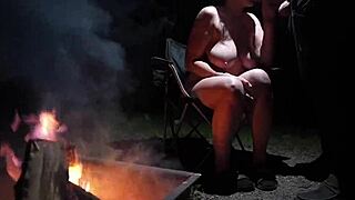 naked curvy babe on beach drops to knees sucking fat cock emoji 😍🍆🌳