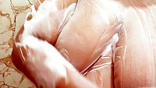 desi bhabhi sensually soaps her juicy boobs in hot shower bliss