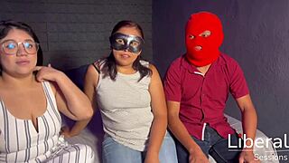 couple's first cuckold thrill husband watches wife with two guys
