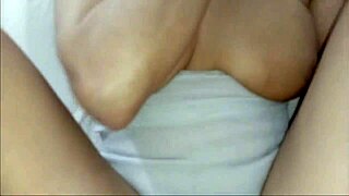 dude in drag rides hot brunette milf's juicy pussy while she bounces on cock