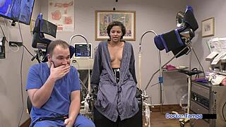 behind the scenes rebel wyatt spreads shaved pussy for dr tampa's university exam