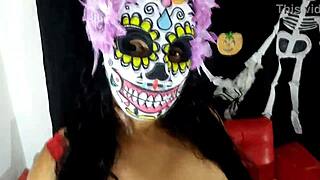 la catrina's horny as fuck slamming dildo in wet pussy till squirting orgasms