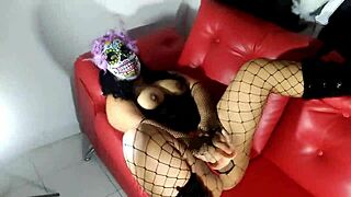 la catrina's horny as fuck slamming dildo in wet pussy till squirting orgasms