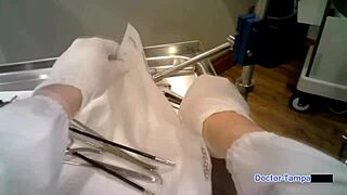 behind the scenes rebel wyatt spreads shaved pussy for dr tampa's university exam