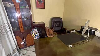 Lekki boss sneaks sexy affair with security guard behind closed doors