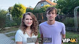 Hey una fairy teases her bf showing tits pussy while fucking hard in czech reality pickup