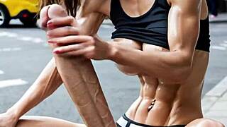 Ai Futanari Shemale Jerks Huge Monster Cock Public Outdoor Flash