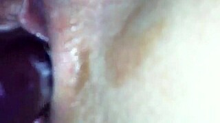 Solo Babe Fingers and Fucks Dripping Wet Pussy with Thick Dildo