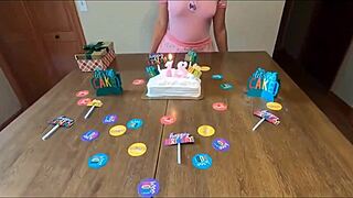 imagine sweet teen turning 18 and blowing her stepdad on birthday