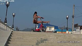 Hey, I'm riding naked through public streets, flashing total nudity everywhere!